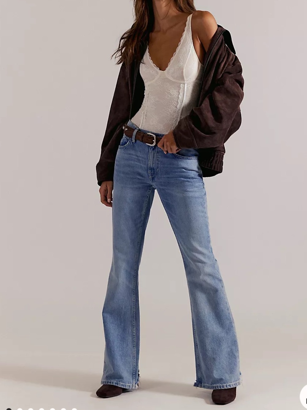 Free People Light Blue Flare Jeans